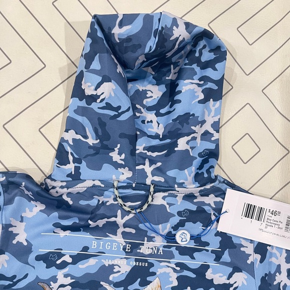 NWT Prodoh Blue Camo Pro Performance Hoodie T-shirt - Picture 12 of 12